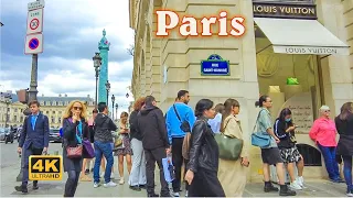 [4K] Paris Walks, Expensive shopping Streets, Rue Saint-Honoré, Place Vendôme  June 2022