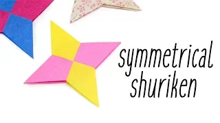 Origami Symmetrical Shuriken Star Tutorial - Paper Kawaii