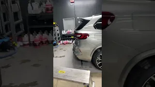 BMW X5M COMPETITION GETTING POLISHED BEFORE CERAMIC PRO ION COATING IN SANTA ANA