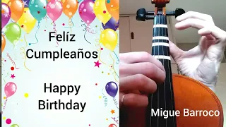 Cómo Tocar Felíz Cumpleaños Fácil Violín Tutorial - How To Play Happy Birthday Easy Violin Tutorial