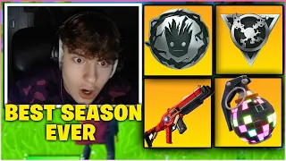 CLIX *FREAKS OUT* After USING ALL MYTHIC WEAPONS  Fortnite Season 4! (First Victory Royale)