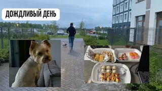 VLOG.Дождливый день ☔️ 🌧 Пассмурная погода.Вечерняя семейная прогулка 👩🏽👦🏽🐶 Хочется спать 😴💤