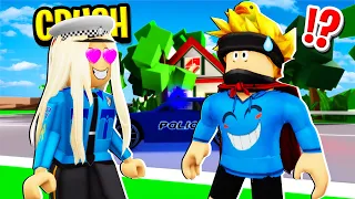 POLICE WOMAN Had a CRUSH on Me in Roblox BROOKHAVEN RP!!