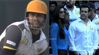 Salman Khan enjoying Aftab Shivdasani's knock vs Chennai Rhinos | Jiiva, Vishal | CCL