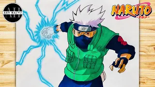 How to Draw Kakashi (Chidori) from Naruto Shippuden | Step by Step Tutorial