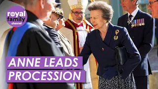 Princess Anne leads procession for D-Day anniversary