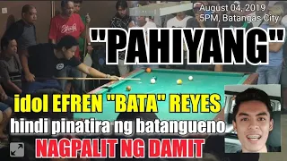 Efren "bata" Reyes DI PINATIRA NG BATANGUENO NAGPAHIYANG