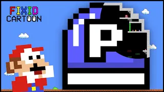 Mario vs the GIANT P-Switch MAZE (Mario Cartoon Animation)
