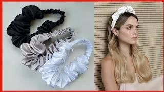 ✔Diadema Scrunchies/Cómo hacer Scrunchies/Tiara de Satín/Diy Scrunchies Headband/Accesorio. Costura