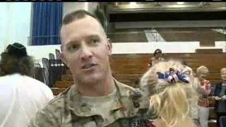 Wounded Soldier Honored At Homecoming Ceremony