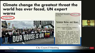 The Climate Action Task Force Presents to the City Council of Beaverton