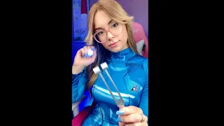 ASMR FAST ALIEN Full Body Exam #shorts medical examination doctor RP, eye, measuring you, Cranial