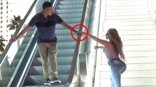 Hand Touching on the Escalator Prank Part 2!