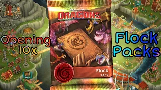 OPENING 10 FLOCK PACKS - Dragons: Rise of Berk