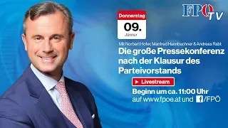 Pressekonferenz über die Zukunftskonzepte für Österreich und die FPÖ