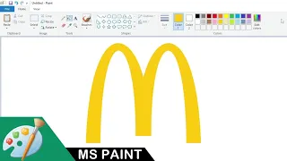 How to draw the McDonald's logo using MS Paint | Drawing Tutorial