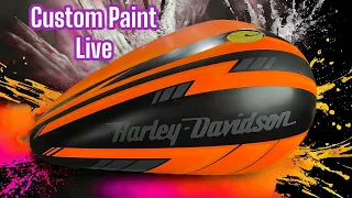 LiVE Custom Painting with Time Warp: Harley Davidson Graphics using Multiple Layers.