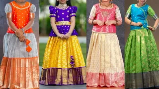 Latest Pattu Pavadai designs for Girl Baby | Pattu Langa Blouse Designs | Pattu Sattai Designs 2023