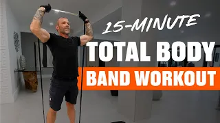 Get in Shape Anywhere |15-Minute Total Body Resistance Band Workout