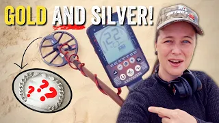 Beach Metal Detecting GOLD and Silver with the Minelab Equinox 800!