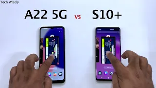 SAMSUNG A22 5G vs S10+ Speed Test Challenge