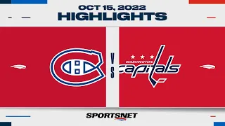 NHL Highlights | Canadiens vs. Capitals - October 15, 2022