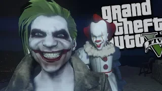 The Joker VS IT "Pennywise" Clown MOD (GTA 5 PC Mods Gameplay)