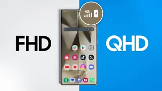 QHD vs FHD Samsung Galaxy S24 Ultra vs iPhone 15 Pro Max vs Pixel 8 Pro EXTREME Battery Drain Test