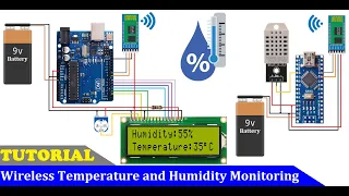 how to make Wireless Temperature and Humidity Monitoring system by Bluetooth | DHT-22 Sensor