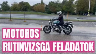 Motoros rutinvizaga feladatok vizes pályán - Csajok a motoron