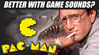 'JAWS' (1975) dubbed with PAC-MAN game sounds!! | RetroSFX