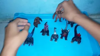 Unboxing Action Figure Mini Godzilla murah di shopee cuma 100 ribuan 8 set