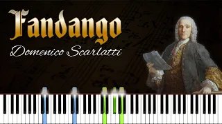 Fandango - Domenico Scarlatti | Piano Tutorial | Synthesia | How to play