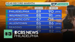 Chasing 90 with near-record warmth in Philadelphia | NEXT Weather