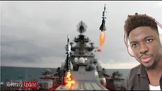 Russian Navy in action! massive missile fire on the target "BattleCruiser" and "Destroyer"