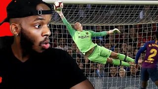 American Reacts to Marc André ter Stegen - Craziest Saves Ever