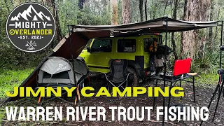 Warren River JB74 Suzuki Jimny Camping PART 1 // Trout Fishing // Overlanding Australia