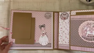 Scrapbook mini album baby Girl Stamperia