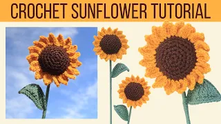 Crochet Sunflower Tutorial for Bouquet 💛 Easy Crochet Sunflower