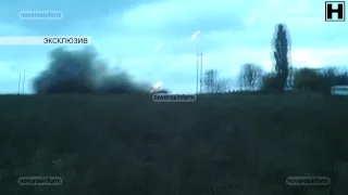Артиллерия ДНР обстреливает позиции украинский войск под Мариуполем 20 10 2014