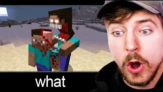 Minecraft wait what meme | Scary steve