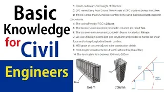 Basic Knowledge for Civil Engineers to remember on site - Civil Engineering Videos