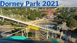 Dorney Park 2021 * Coasters * POV Big Flume Drop * 4th of July Fireworks