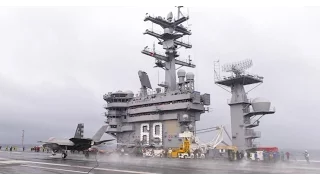 F-35C Lightning II sticks Landing aboard USS Dwight D. Eisenhower