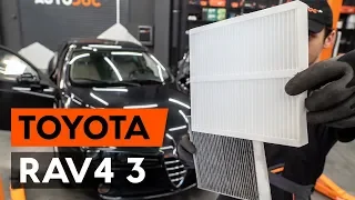 How to change pollen filter / cabin filter on TOYOTA RAV 4 3 (XA30)  [TUTORIAL AUTODOC]