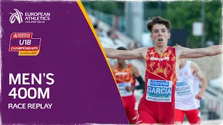 Men's 400m Final | Race Replay | Championship Record | European U18 Championships