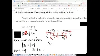 A201 LT Solve absolute value inequalities using critical points.