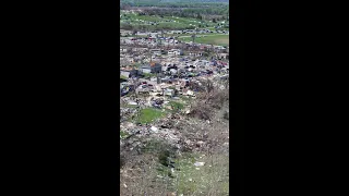 Drone footage shows path of Friday's tornado in Elkhorn