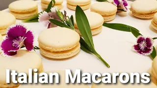 How to make PERFECT & Shiny Italian Macarons with Vanilla Ganache / with Audio By: Chef Jude Trogani