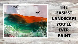 Easy Landscape Painting/ Encaustic Art For Beginners